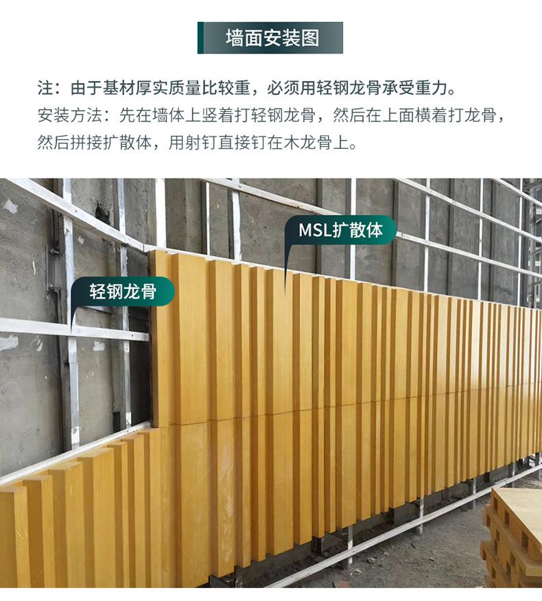 擴散體穿孔吸音板安裝方法